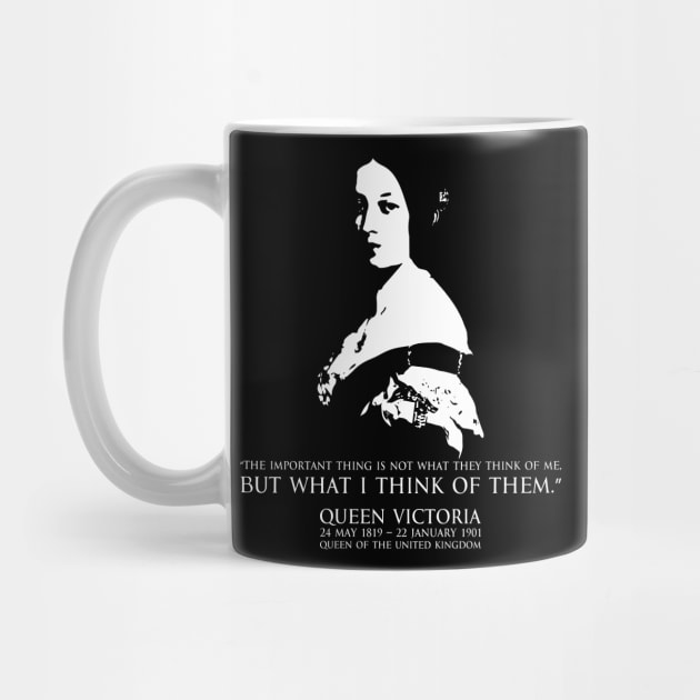 Queen Victoria Queen of the United Kingdom of Great Britain and Ireland in Japanese and English FOGS People collection 32B quote “The important thing is not what they think of me, but what I think of them.” by FOGSJ